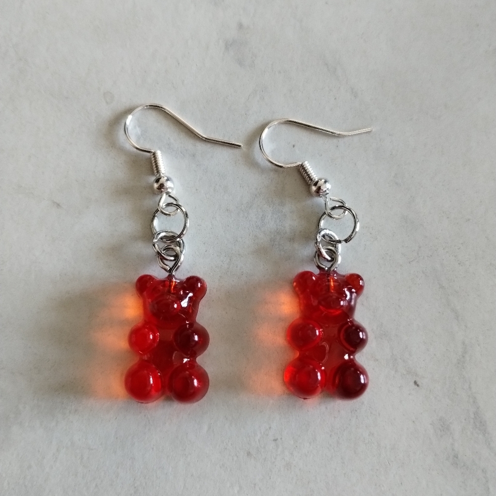 Red Gummy Bear Earrings